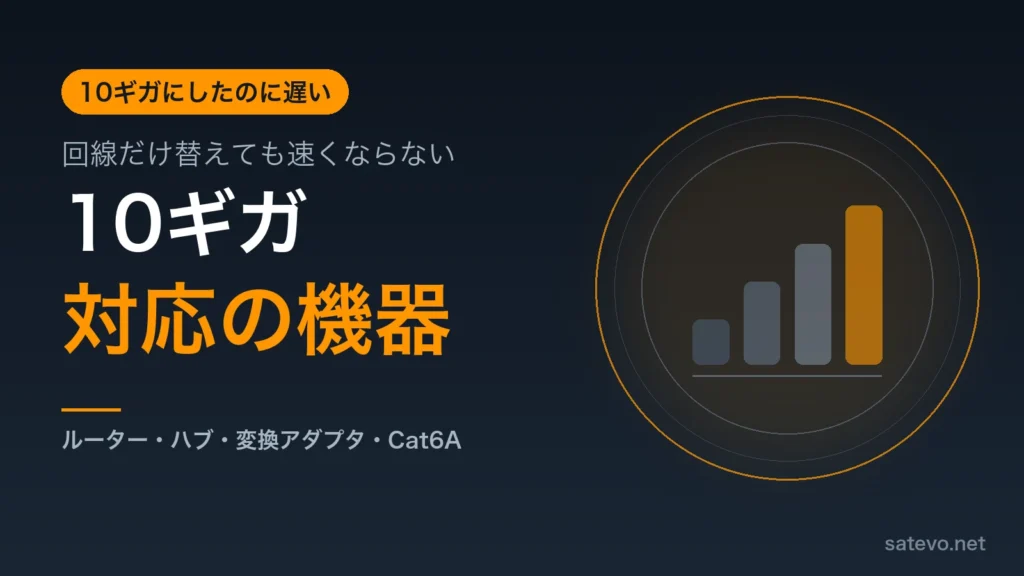 コミュファ光10ギガに対応する機器の選び方を解説する記事のアイキャッチ画像
