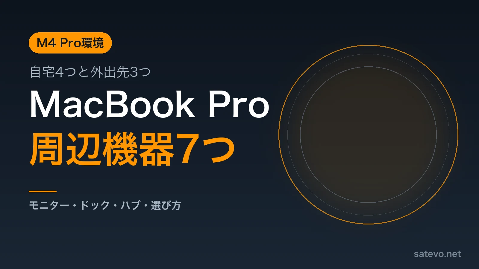 M4 Pro MacBook Proで使っている周辺機器7つを紹介する記事のアイキャッチ画像