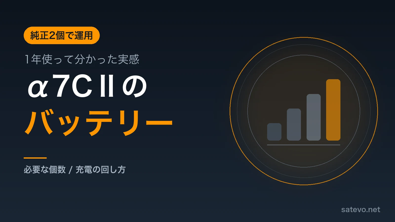 α7CⅡのバッテリーを純正2個で運用した実感を紹介する記事のアイキャッチ画像