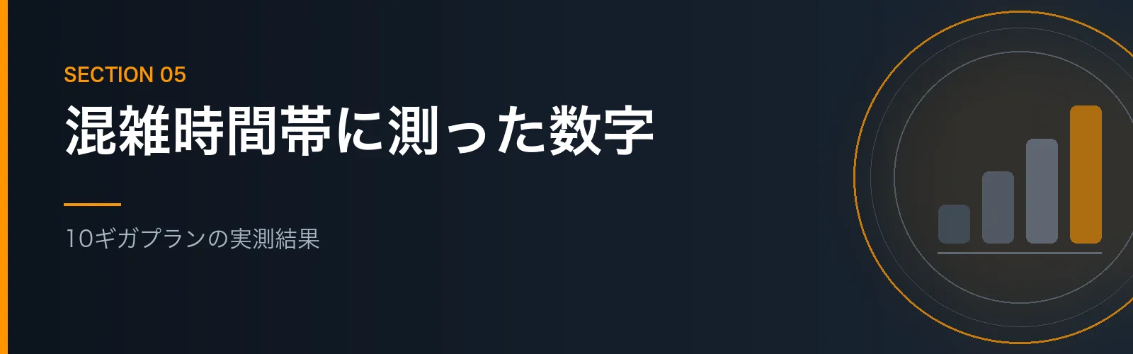 コミュファ光10ギガプランの実測速度を紹介するセクションのバナー画像