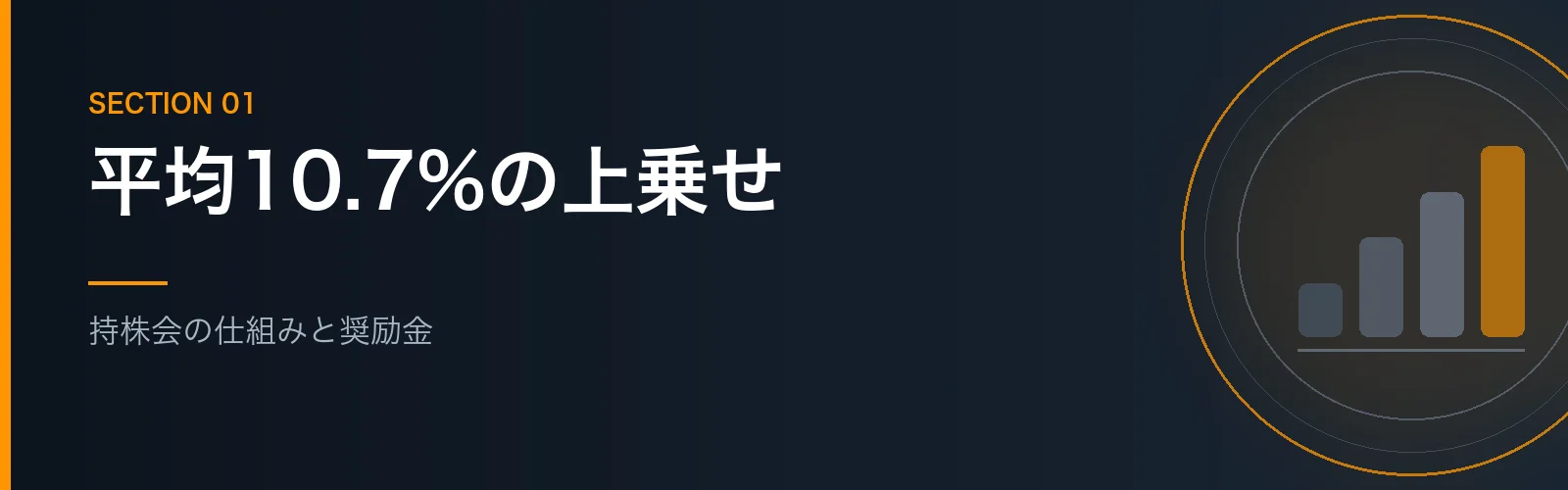 従業員持株会の仕組みと奨励金を解説するセクションのバナー画像