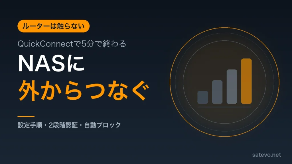 Synology NASに外からアクセスする方法を解説する記事のアイキャッチ画像