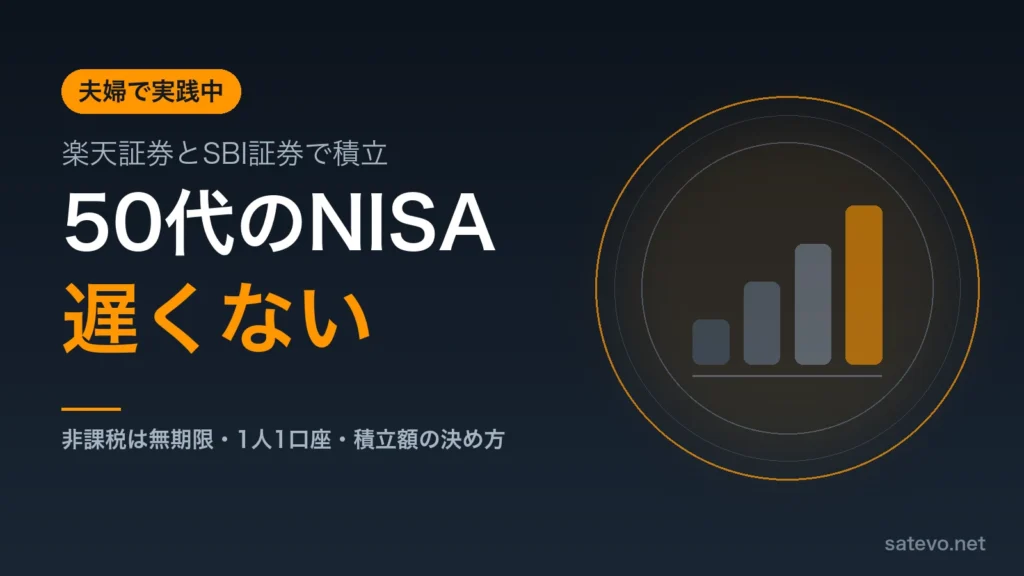 50代からのNISAは遅くない理由と夫婦での積立の使い方を解説する記事のアイキャッチ画像