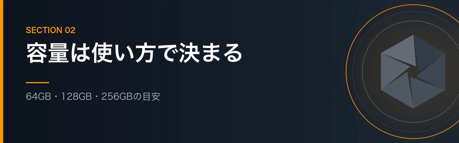 SDカードの容量の決め方を解説するセクションのバナー画像