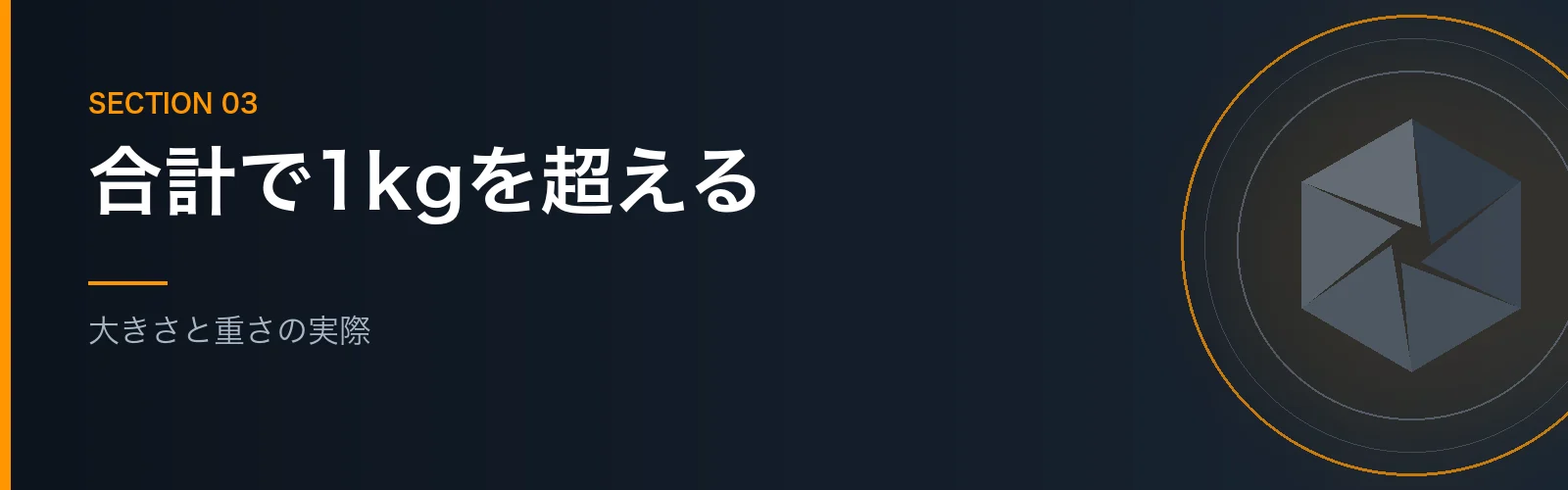 SEL70350Gの大きさと重さを解説するセクションのバナー画像