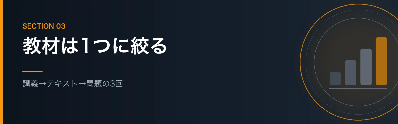 使っている教材と進め方を解説するセクションのバナー画像
