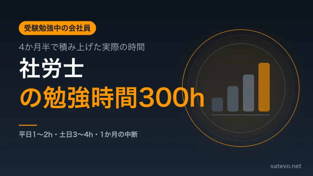 50代会社員の社労士の勉強時間をまとめた記事のアイキャッチ画像
