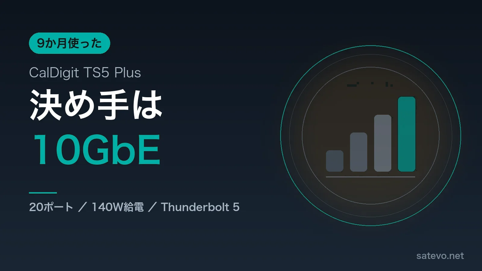 CalDigit TS5 Plusを9か月使ったレビュー記事のアイキャッチ画像
