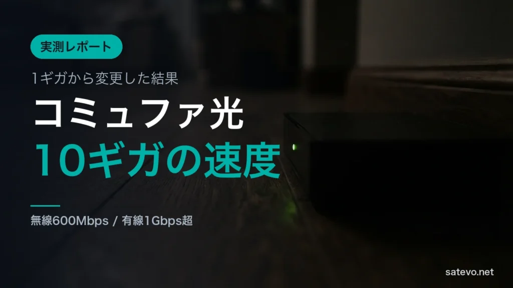 夜のリビングの床に置かれた通信機器のランプ。回線速度を確かめるイメージ