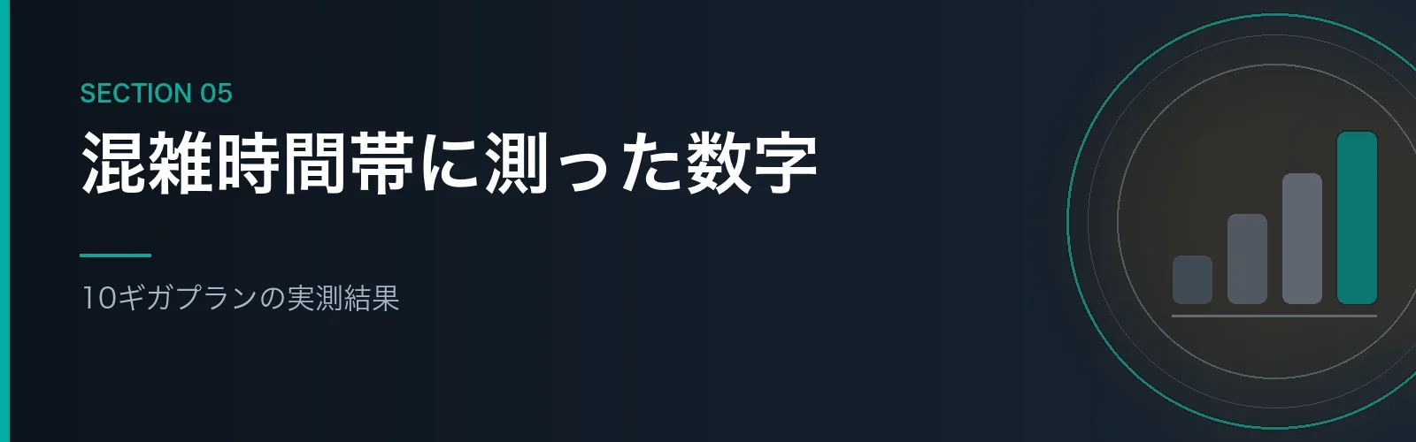 コミュファ光10ギガプランの実測速度を紹介するセクションのバナー画像