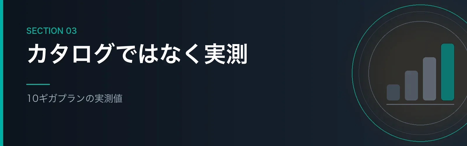 コミュファ光10ギガプランの実測速度を紹介するセクションのバナー画像