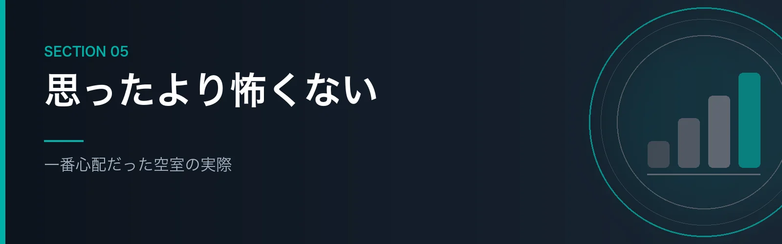 一番心配していた空室が実際はどうだったかを書いたセクションのバナー画像