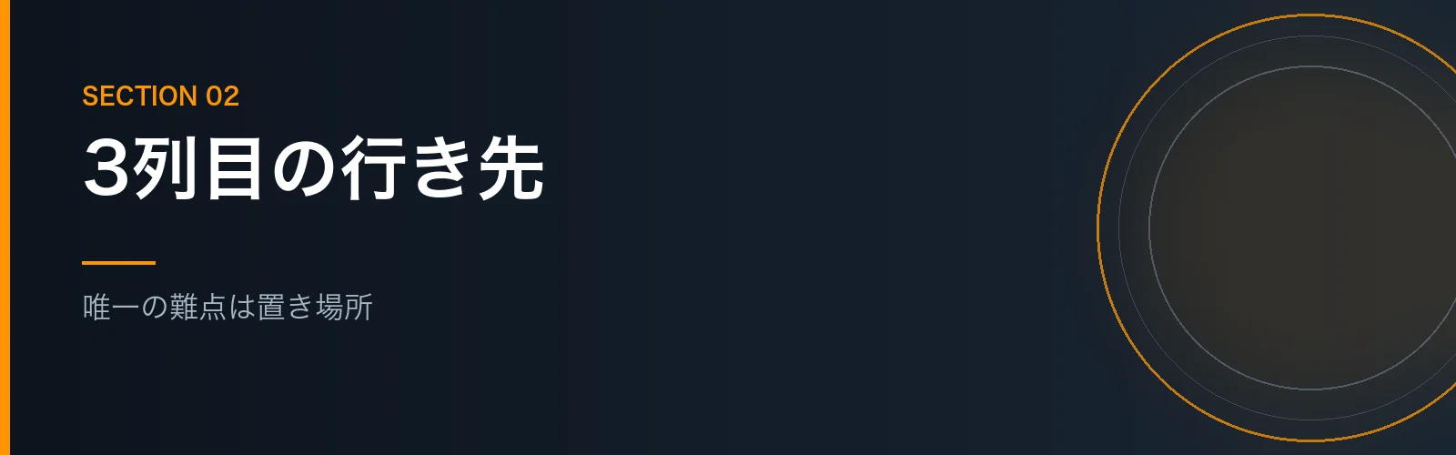 取り外した3列目シートの置き場所という想定外を解説するセクションのバナー画像