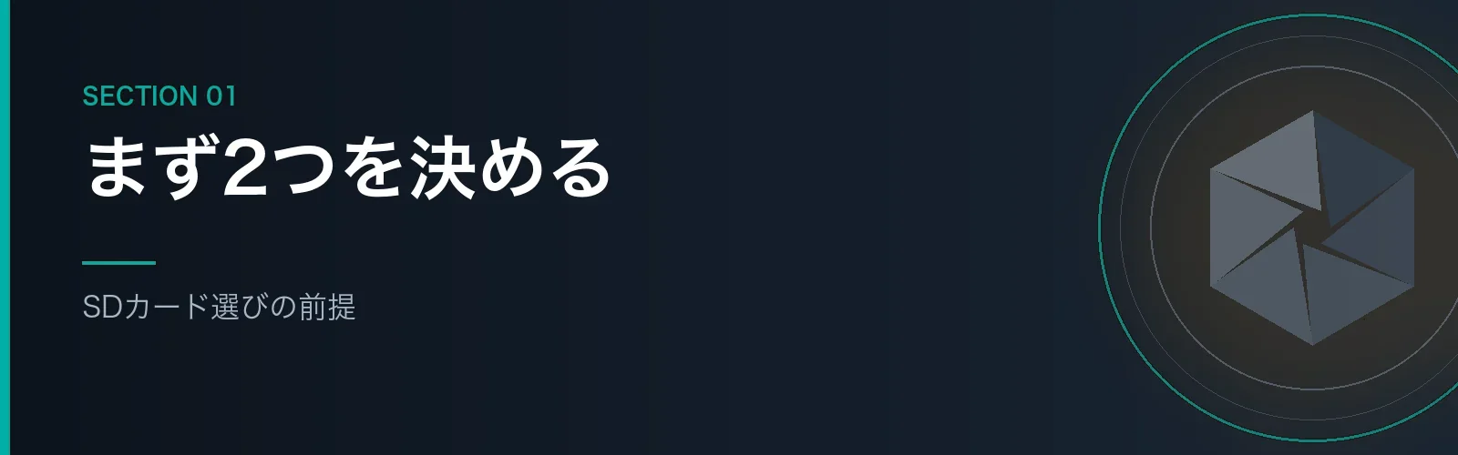 α6400のSDカード選びの前提を解説するセクションのバナー画像