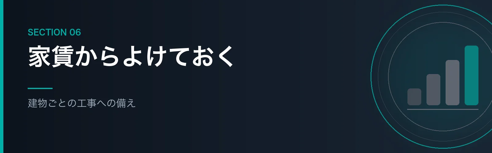 外壁など建物ごとの工事への備えを解説するセクションのバナー画像