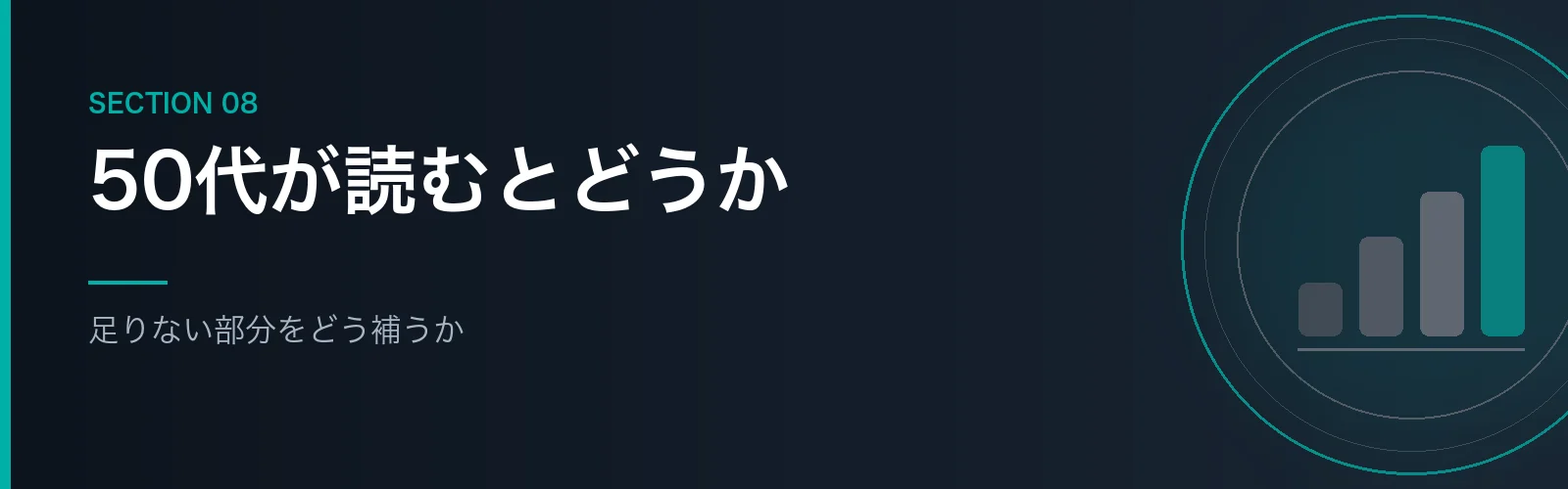 50代が転職の思考法を読むとどうかを書くセクションのバナー画像