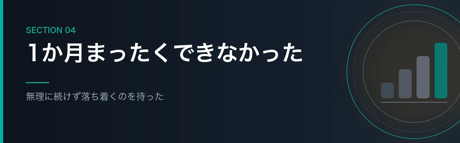 勉強が1か月止まった時期について書くセクションのバナー画像