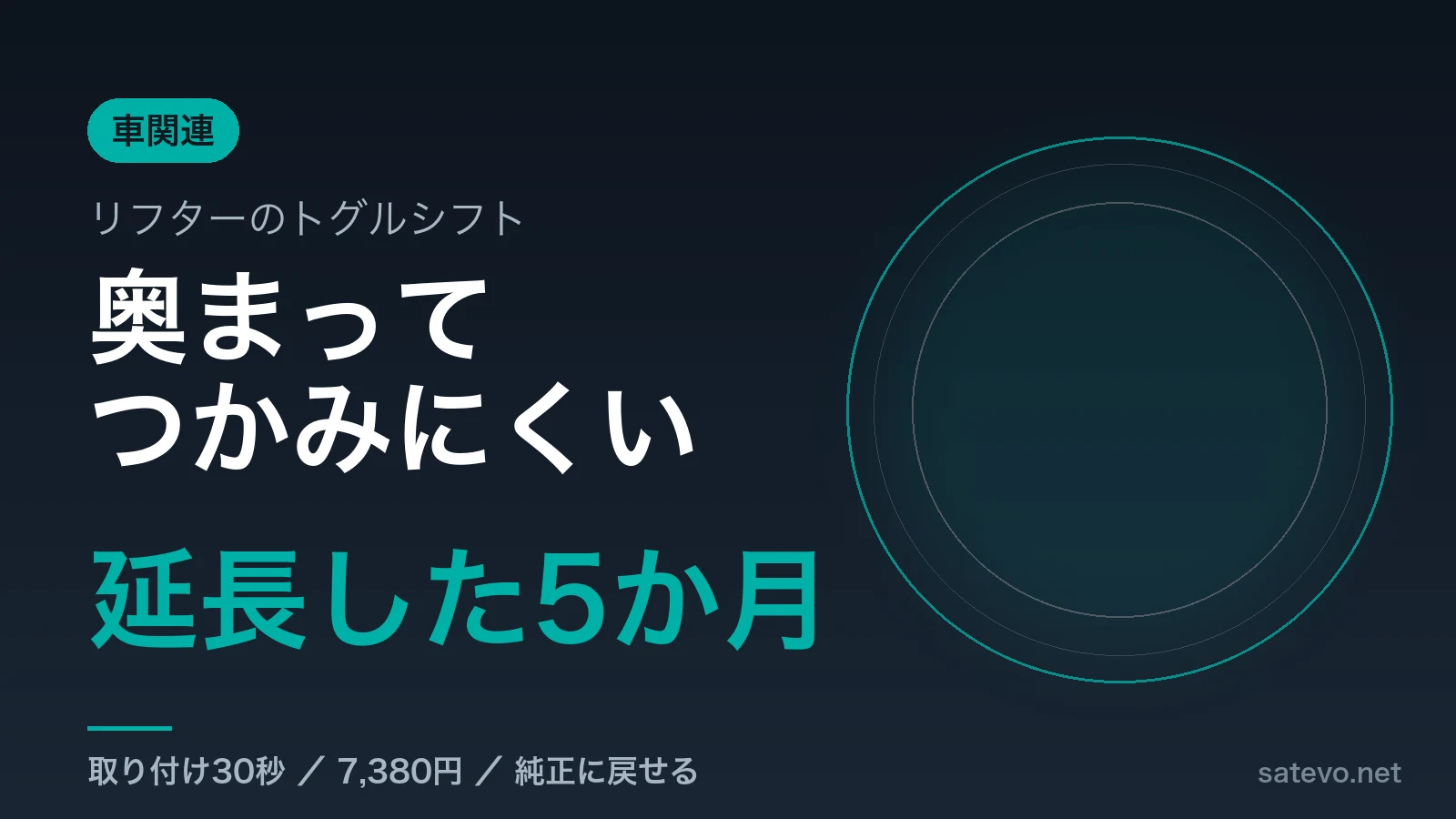 リフターのトグルシフトにトグルエクステンダーを付けた5か月のレビュー記事のアイキャッチ画像